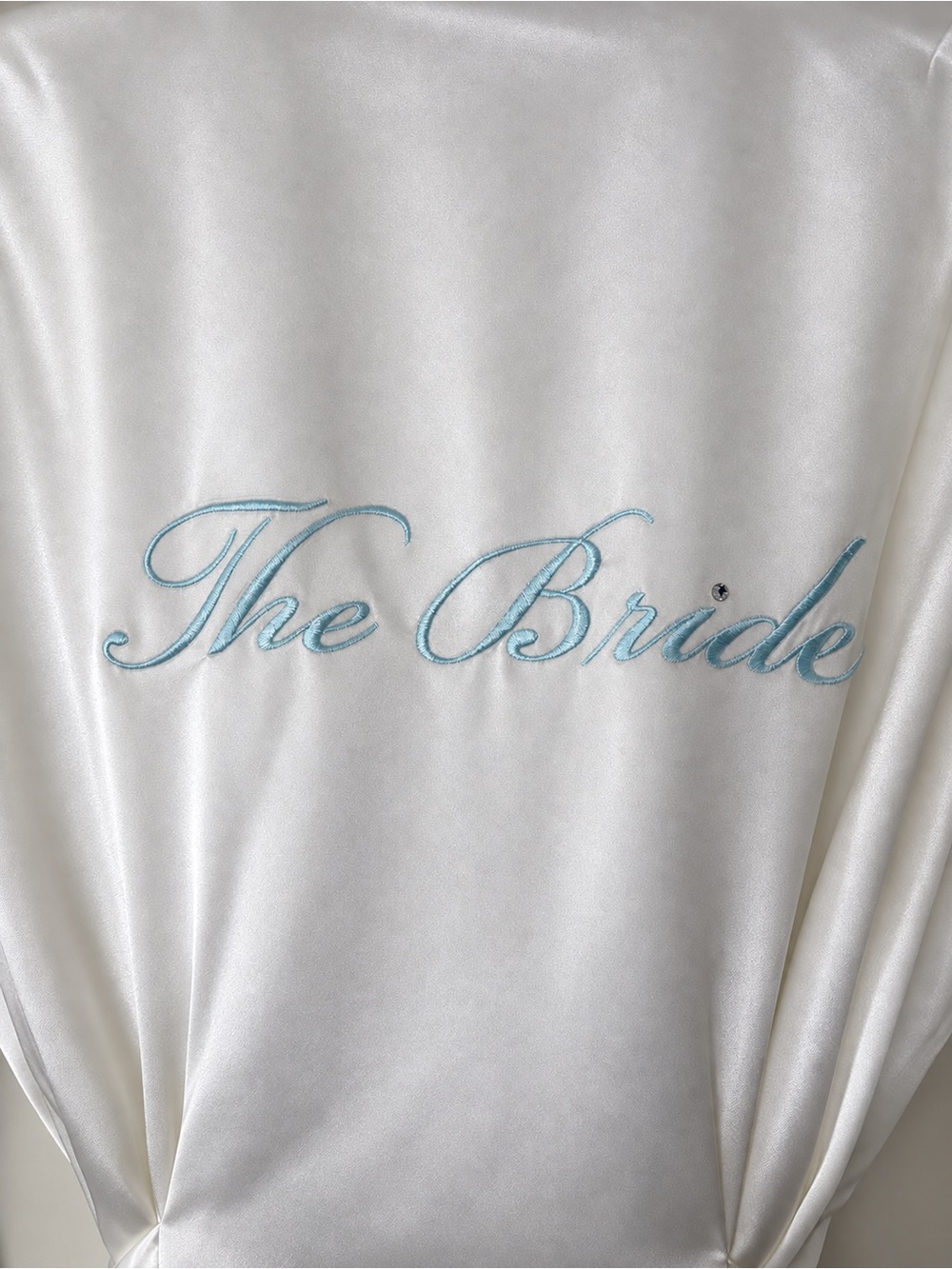 Linea Donatella The Bride Satin Robe White Aqua S/M